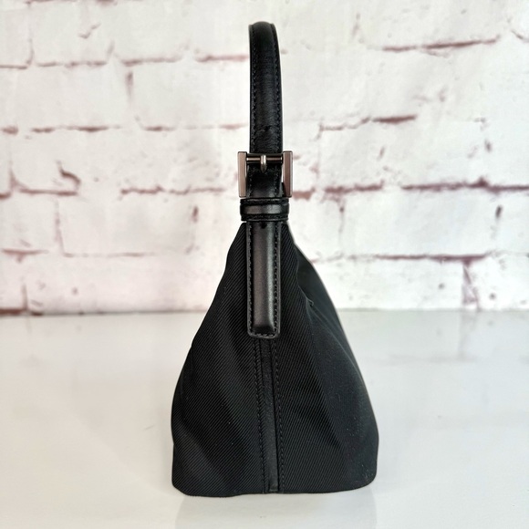 COACH Y2K 6.5”x4” Leather Trim Black Nylon Pewter Hardware Lightweight Mini Bag - Picture 14 of 14